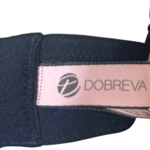 DOBREVA Lace Mesh Full Coverage Bra Womens 40DD Black Solid Classic - Picture 4 of 5